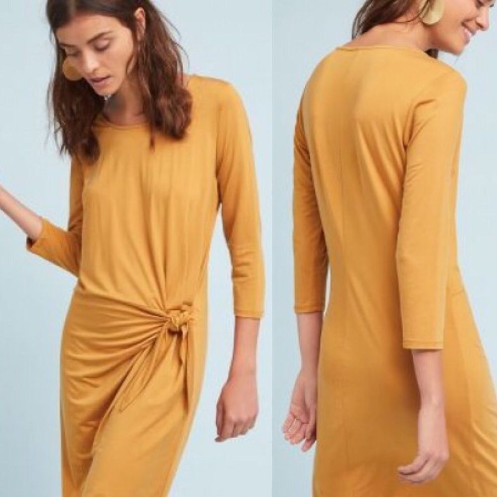 Anthropologie Tie Waist Dress 